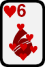 Six Of Hearts Clip Art