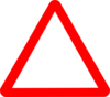 Red Warning Triangle Clip Art