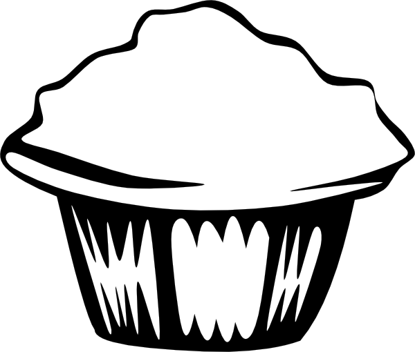 muffin clip art. Generic Muffin (b And W)