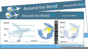 Clipart Of Plane Ticket Image