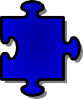 Jigsaw Blue Clip Art