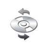 Glossy Silver Icon Media Cd Refresh Image