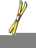 Crossed Ski Clipart Image