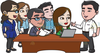 Cartoon Office Workers Clipart Image