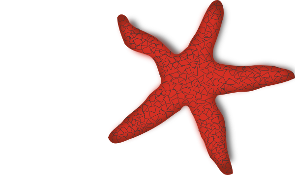 Addon Red Starfish clip art