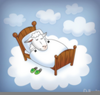 Sleeping Sheep Clipart Image