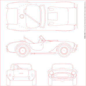 Shelby Cobra Blueprint Clip Art