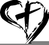 Heart With Cross Inside Clipart Image