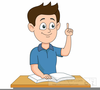 Student Raising Hand Clipart Image