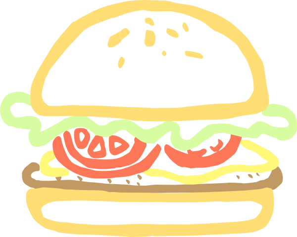 chicken burger clip art - photo #32