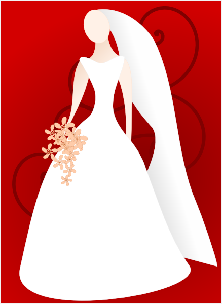 wedding dress clipart vector - photo #40