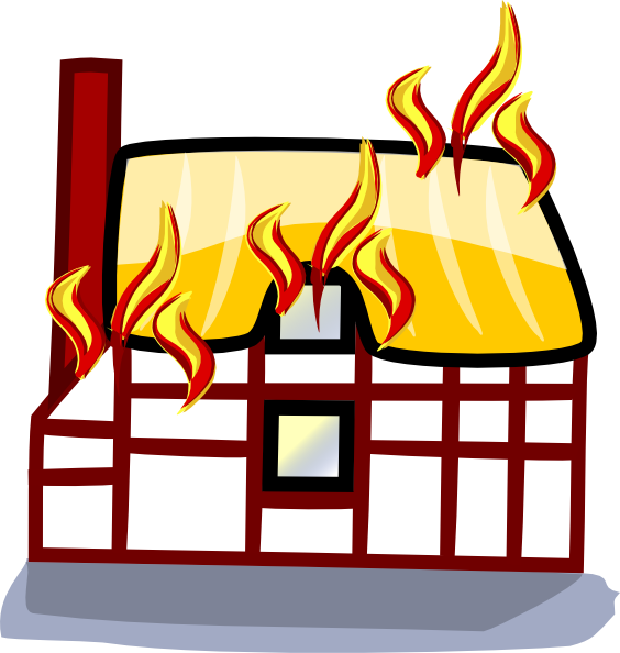 clipart burning house - photo #3