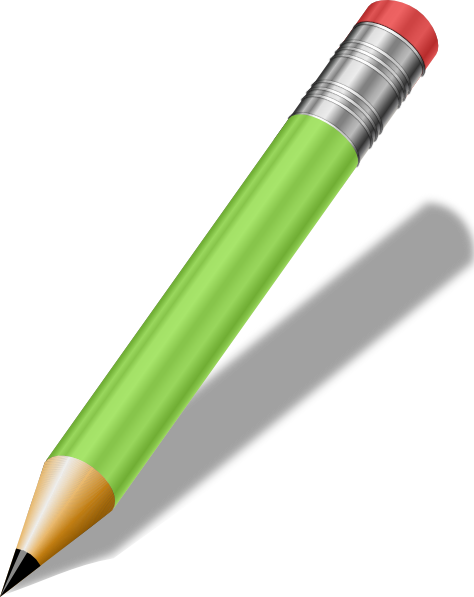 number two pencil over an orange circle clipart illustration 