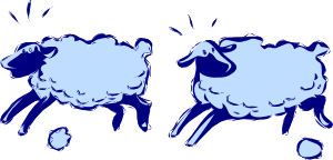 Running Sheep Clip Art