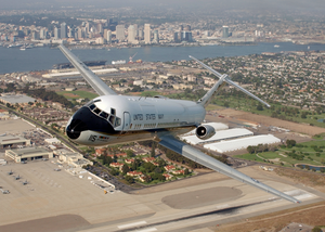 A C-9b Skytrain Ii From The Conquistadors Of Fleet Logistics Squadron Fifty Seven (vr-57) Flies Over Its Homebase Of Nas North Island Image