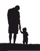 African American Father And Son Clipart Image
