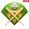 Baseball And Baseball Bats Clipart Image