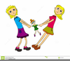 Sister Fight Clipart Image