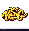 King Lettering Vector Image