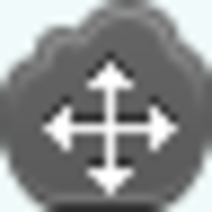 Free Grey Cloud Cursor Drag Arrow Image