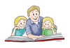Clipart Of Students Reading Together Image
