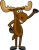 Free Animated Moose Clipart Image
