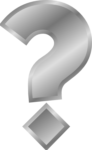 Question Mark Clip Art. Question Mark Silver