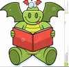 Dragon Reading A Book Clipart Image