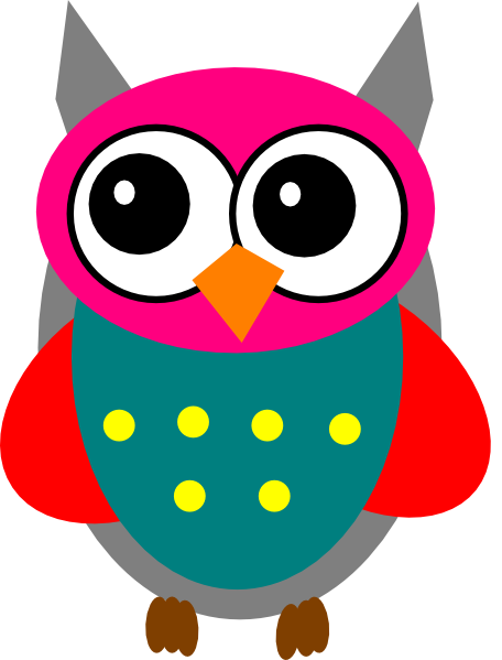 pink owl clip art free - photo #33