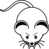 Evil White Mouse Clip Art