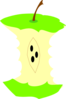 Green Apple Core Clip Art