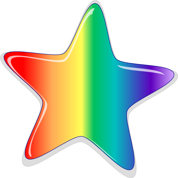 rainbow stars clipart - photo #1