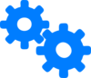 Gear - Blue Clip Art