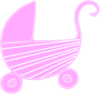 Pink Baby Stroller Clip Art