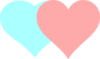 Two Hearts Clip Art