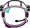 Purple Astronaut Helmet Clip Art