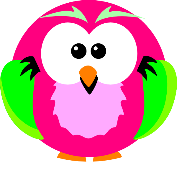 pink owl clip art free - photo #36