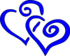 Blue Double Heart Clip Art