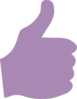 Purple Thumbs Up Clip Art