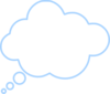 Blue Cloud Bubble Clip Art