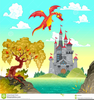 Dragons And Castles Clipart Image