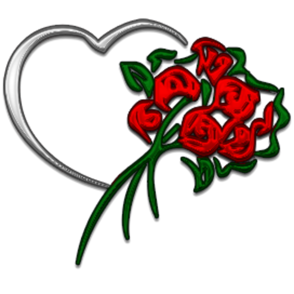 clipart flowers and hearts - photo #43