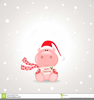 Piglet Christmas Clipart Image