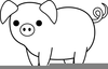 Free Black And White Pig Clipart Image
