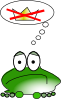 Sad Frog  Clip Art