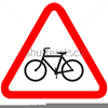 Cycling Path Signs Clipart Image