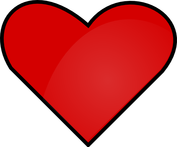 red heart clip art free - photo #11