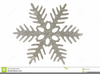 Silver Snowflake Clipart Image