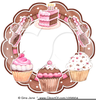 Clipart Of A Tray Of Cupcakes Image