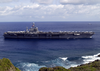 The Aircraft Carrier Uss Carl Vinson (cvn 70) Enters Apra Harbor During Its First Ever Port Call To Guam Image